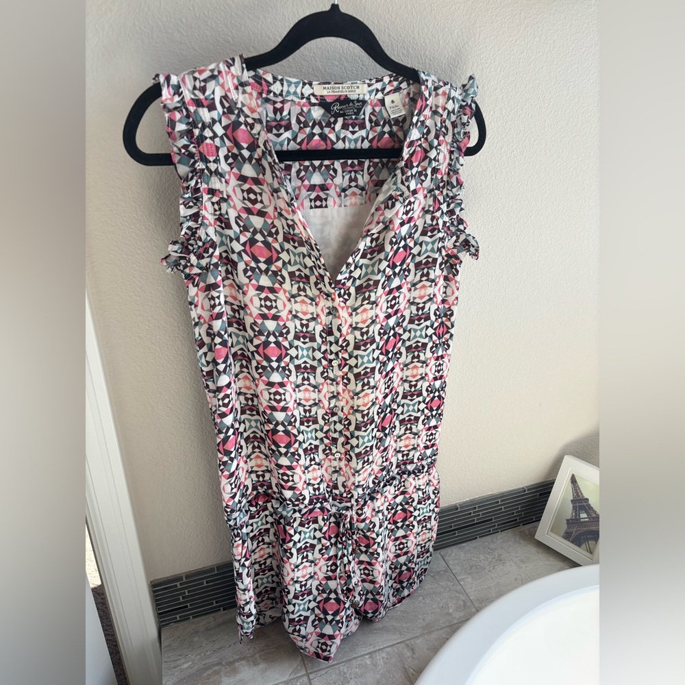 Scotch soda Geometric Patterned Sleeveless Dress